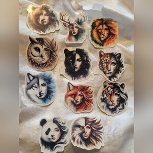 🌲BUY 1 GET 1 FREE 🌲Animal and Human Face Art Stickers